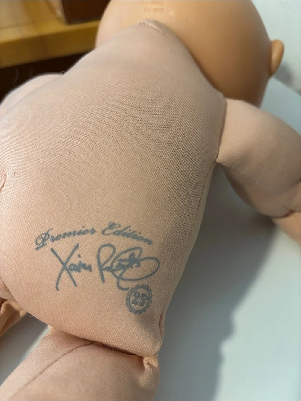 Cabbage Patch Kids Plush Baby Doll with Blonde Hair and Pink Outfit